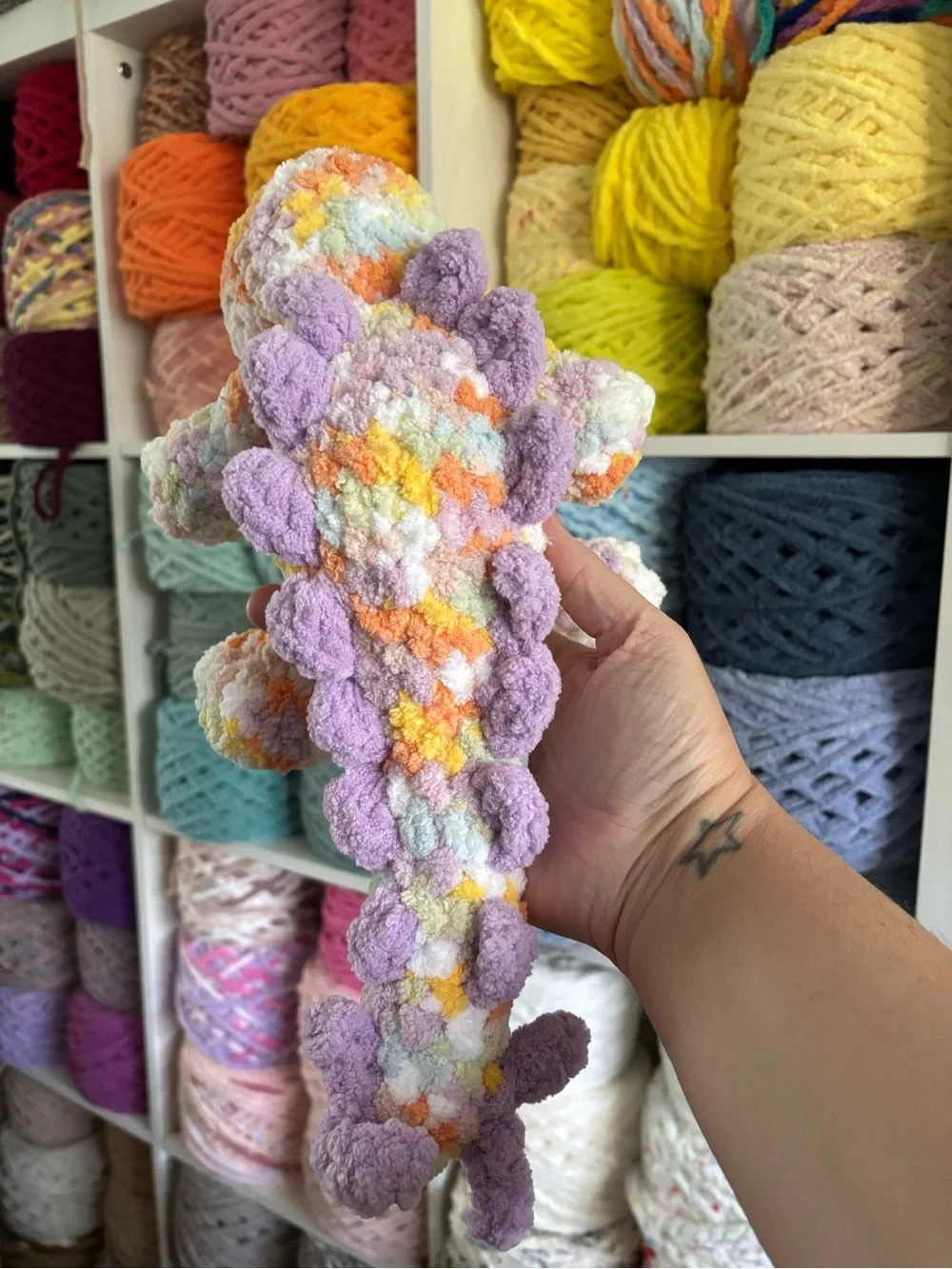 Crochet baby Stegosaurus plush handmade